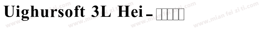 Uighursoft 3L Hei字体转换